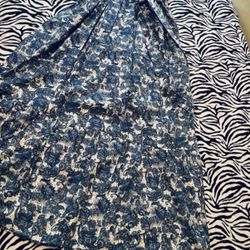 Beautiful blue white paisley maxi dress
