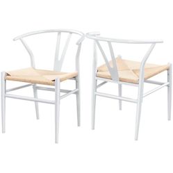 6 pcs dinner chairs . White, 6 PCs