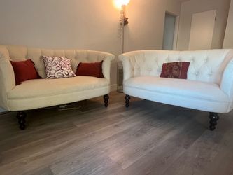 Vintage loveseat sofas (set of 2)
