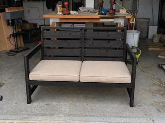 Outdoor Wood Loveseat