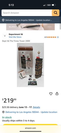 The Times Tower Dept 56