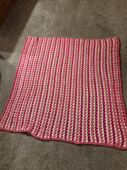 Hand crocheted baby afghan