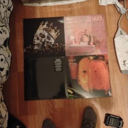 4 Vinyl Records Jelly Roll, After School Ep, The Black Album, And Alice In Chains
