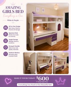 Cute bed,everything  in one