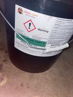 5 gallons each at 50 pounds of Epoxy resin part A and part B