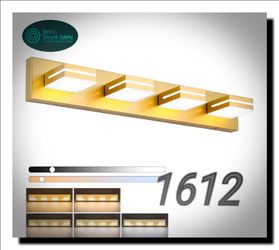 🌟 Modern Gold LED Bathroom Vanity Light – 30" 4-Light Dimmable 5CCT Acrylic Fixture