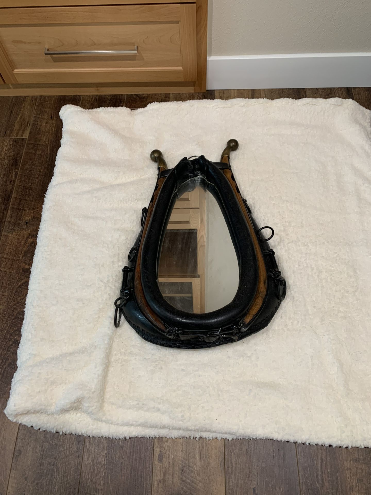 Vintage Horse Yoke / Harness Mirror