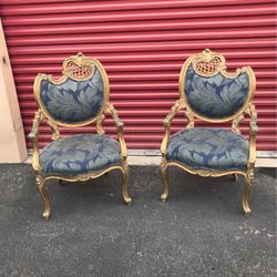 Beautiful colonial antique chairs.