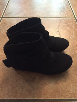Black boots booties girls size 1