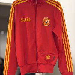 Adidas, Spain, España, Soccer Jacket, Full Zip Fifa World Cup Red 2006 Size Small