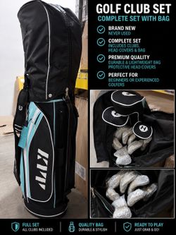 Brand New Complete Golf Club Set w/ Bag & Head Covers