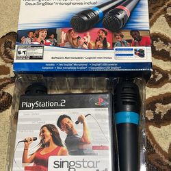 SingStar Set 2 Microphones Sony PlayStation 2 PS2 