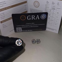 Authentic moissanite earrings