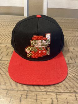 Super Mario Bros Nintendo NES Pixel Black Snapback Hat Baseball Cap