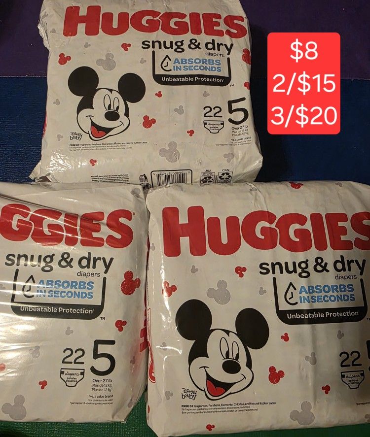Size 5 Huggies Diapers