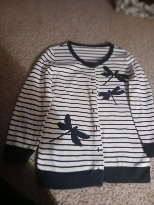 Talbott Cardigan With Dragonflies