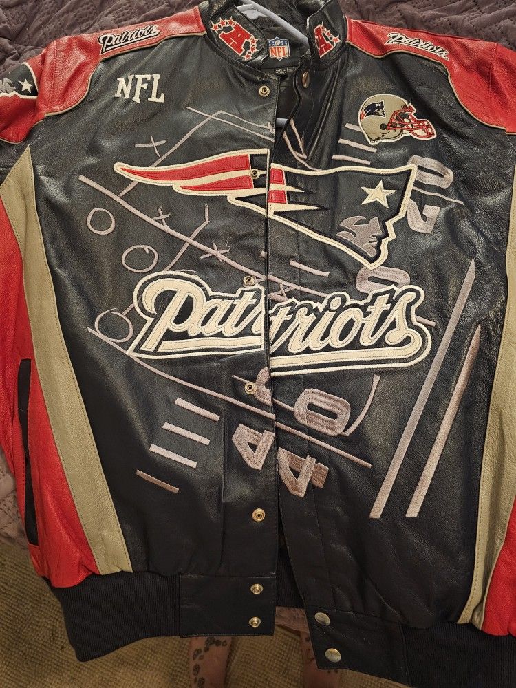 Leather New England Patriots Jacket