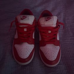 Nike red & white trainers size US 9