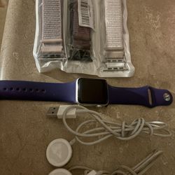 Apple Watch Series 3 w/ 2 Chargers + Extra Bands – Good Condition 