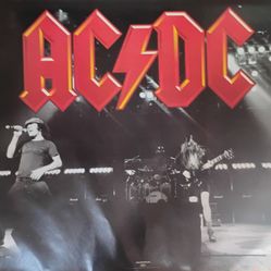 AC/DC  ROCK CONCERT POSTER(GIANT 48"X 72" EPIC SONY RECORDS ,acdcrocks on stage)