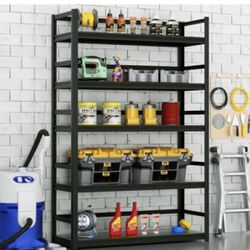 Heavy Duty Garage Shelving, 5-Tier Industrial Garage Storage Shelves Racks, Adjustable Metal Storage Shelving Units, 72.1" H*47.3" W*17.7" D