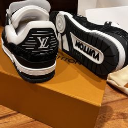 Black and White Louis Vuitton Trainers