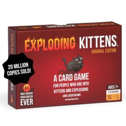 Exploding Kittens Original Edition - 2-5 Players - Ages 7+ - 15 Minutes to Play - High Stakes Card Game - Party Game, Family Game Night, Kid and Adult