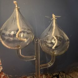 Vintage Glass Oil Lamps