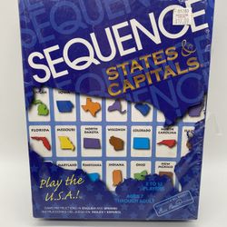 Sequence States & Capitals Board Game - NEW