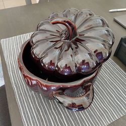Ceramic Pumpkin Serving Dish