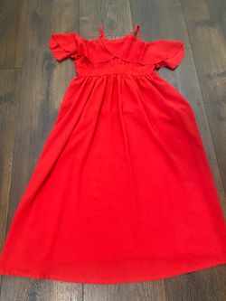 Girls red dress size 8 #5