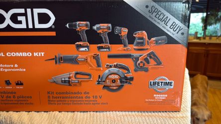 Ridgid 18V 8-Tool Combo Kit