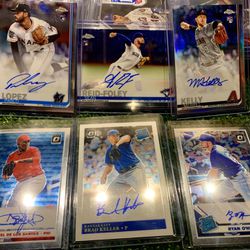 Autographed Rookie Cards Topps Chrome Donruss Optic Blue Jays Phillies Marlins Royals