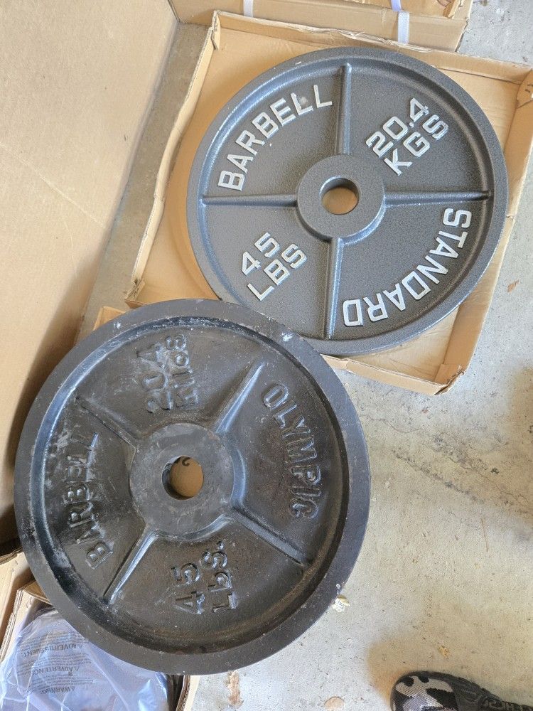 Pair Of 45lb Olympic Weight Plates--