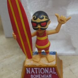 NATIONAL BOHEMIAN NATTY BOH BEER BOOBLE HEAD STATUE 209 OF 500 COLLECTIBLE. VERY GOOD CONDITION. COLLECTIBLE.