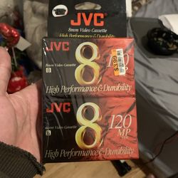 Sealed hi 8 blank tapes  video camera