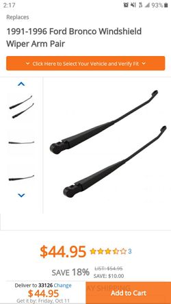 Brand new arm wiper for 92 to 96 ford bronco