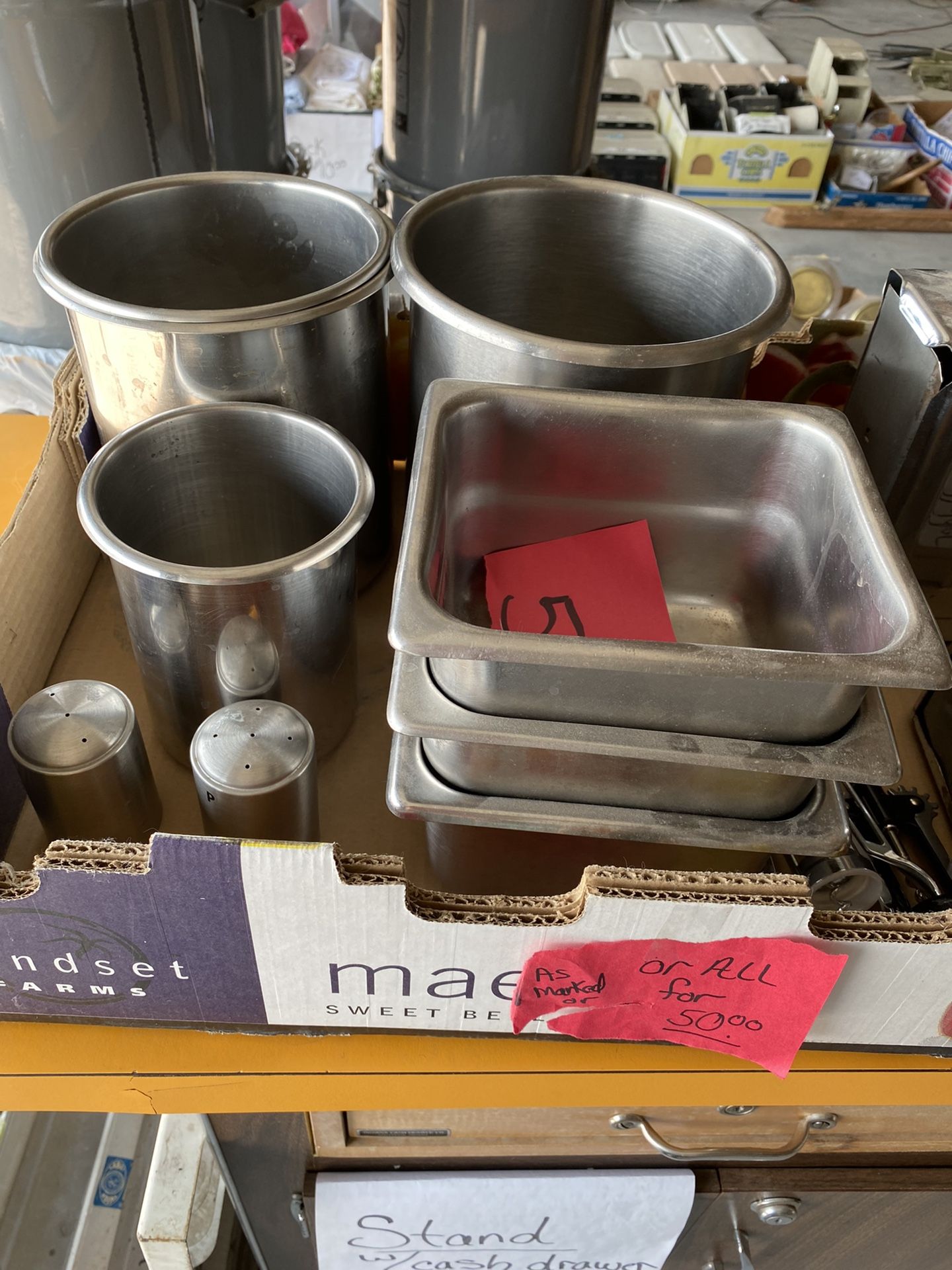 Stainless Steel  And Plastic Containers  All For $275