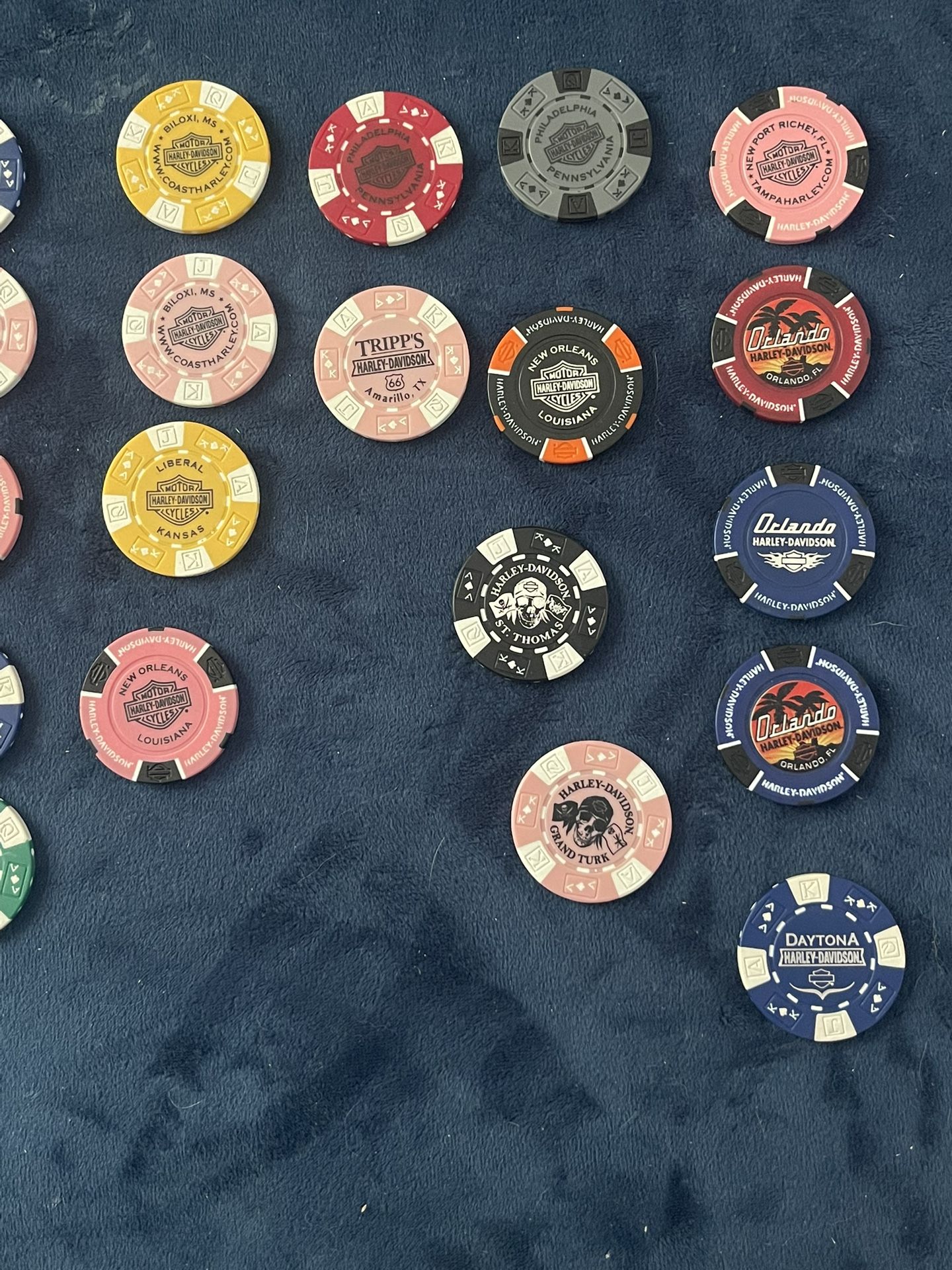 Harley Davidson Poker Chips Motorcycle