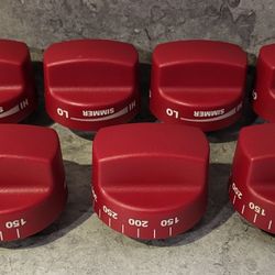 OEM Wolf Gas Stove Oven Range Red Knob SET of 9
