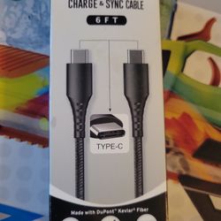 USB C To USB C 6 Ft Cable. Brand New