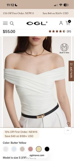 ✨ Brand New OGL Off-Shoulder Top – Size M ✨
