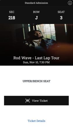Rod Wave Tickets Lexington ,Ky