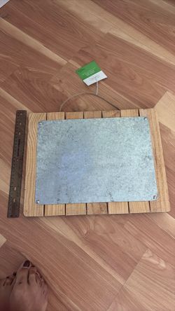 Metal wood sign