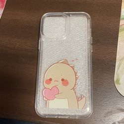 Dinosaur Holding Heart iPhone 14 Case