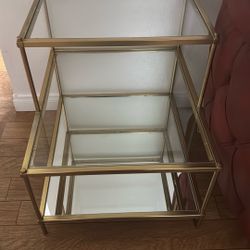  Glass Top End Table 