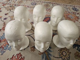 Mannequin Heads for Wigs/Hats/Crafts - 6 Pack