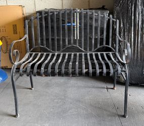Garden iron bench