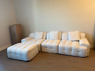 Modern Boneless Couch Modular 113”