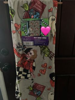 Beetle Juice Valentines Blanket 